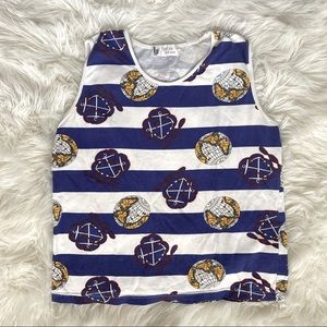 3- Barbra Sue Sport Striped/Nautical Patterned Tank